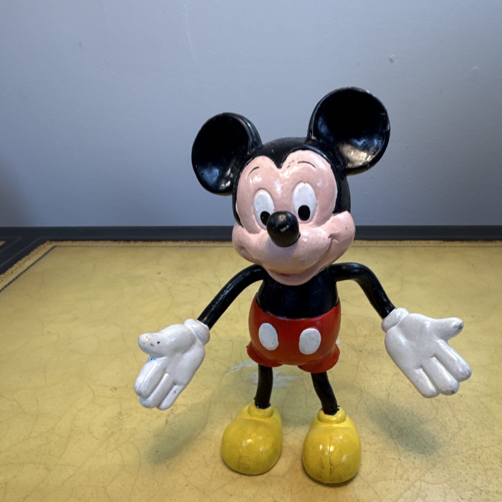 Vintage Walt Disney Mickey Mouse Figure Made in Japan Bendable Arms