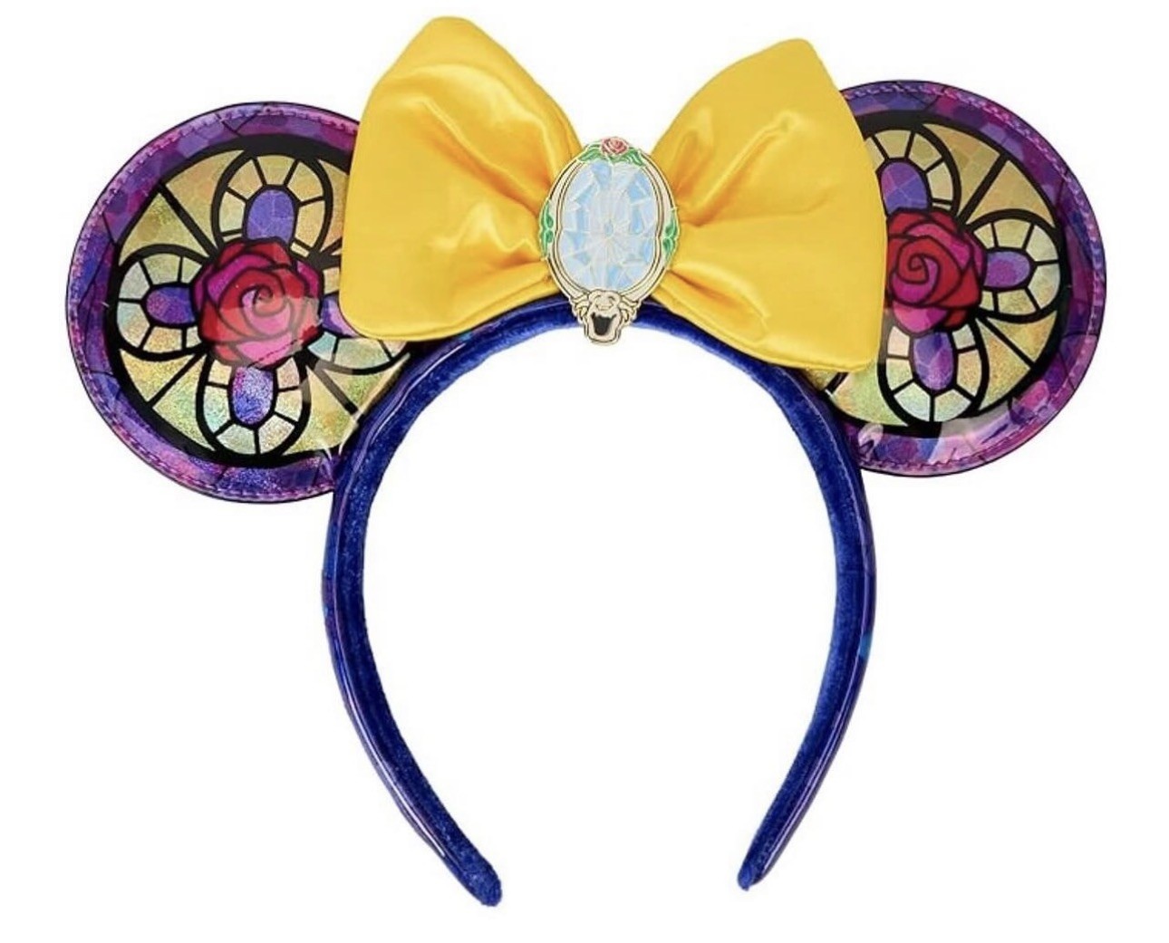 EXCLUSIVE Loungefly Disney Beauty and the Beast Belle Stained Glass Ears NWT