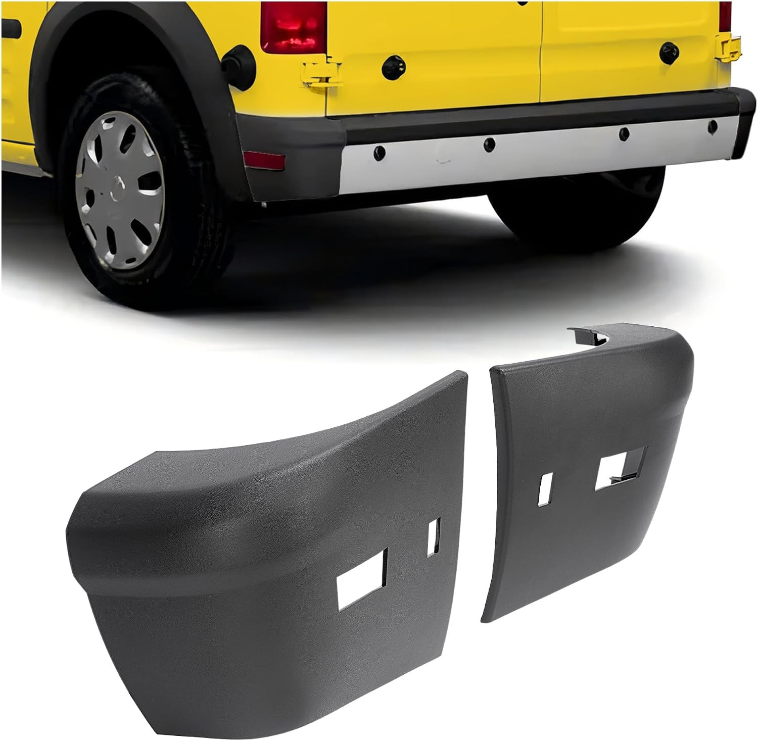 Rear Bumper End Cap Compatible with 2010-2013 Ford Transit Connect (XL, XLT/XLT