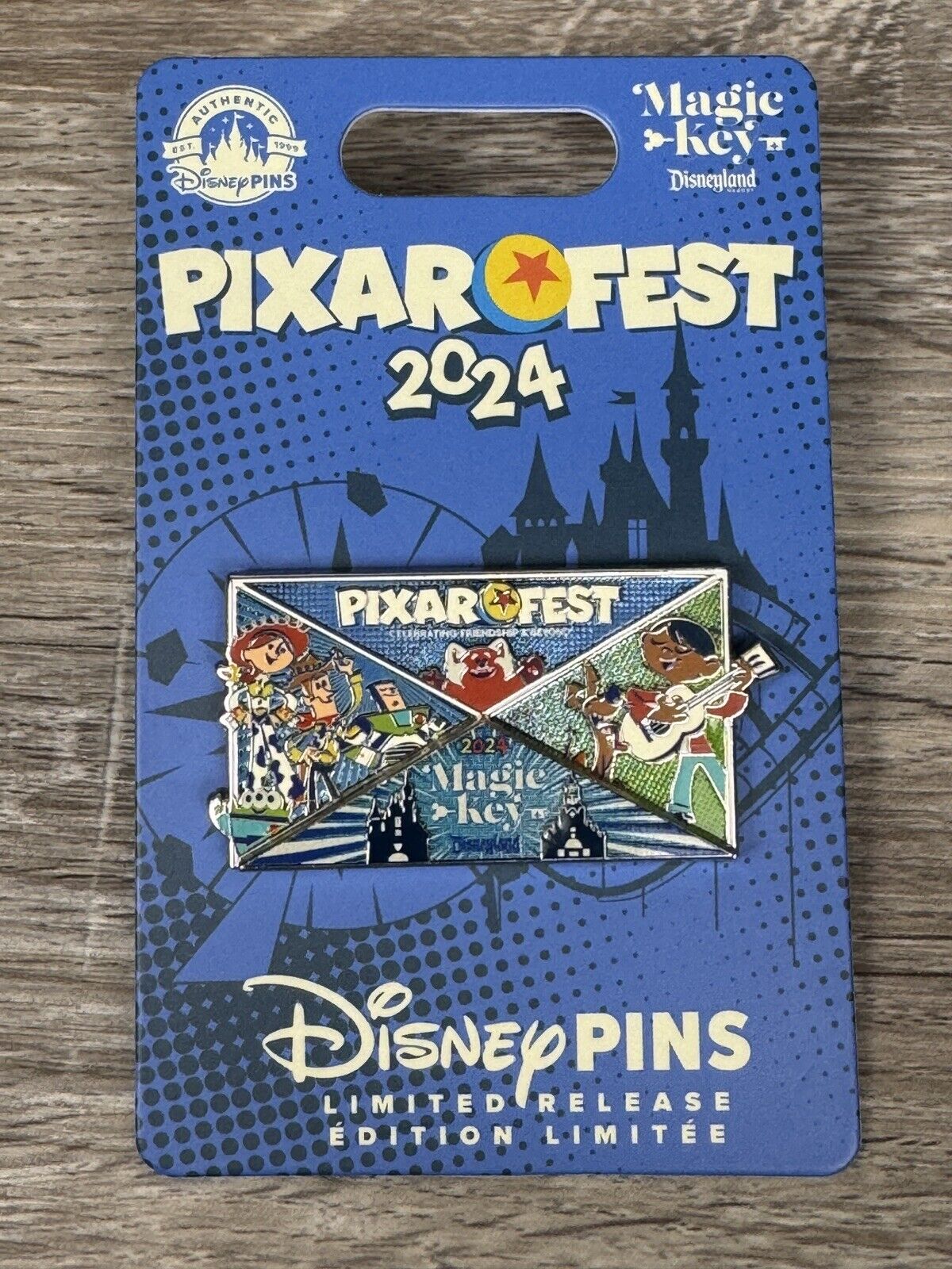 Disney Pixar Fest Magic Key Disneyland Exclusive Limited Release LR Pin 2024