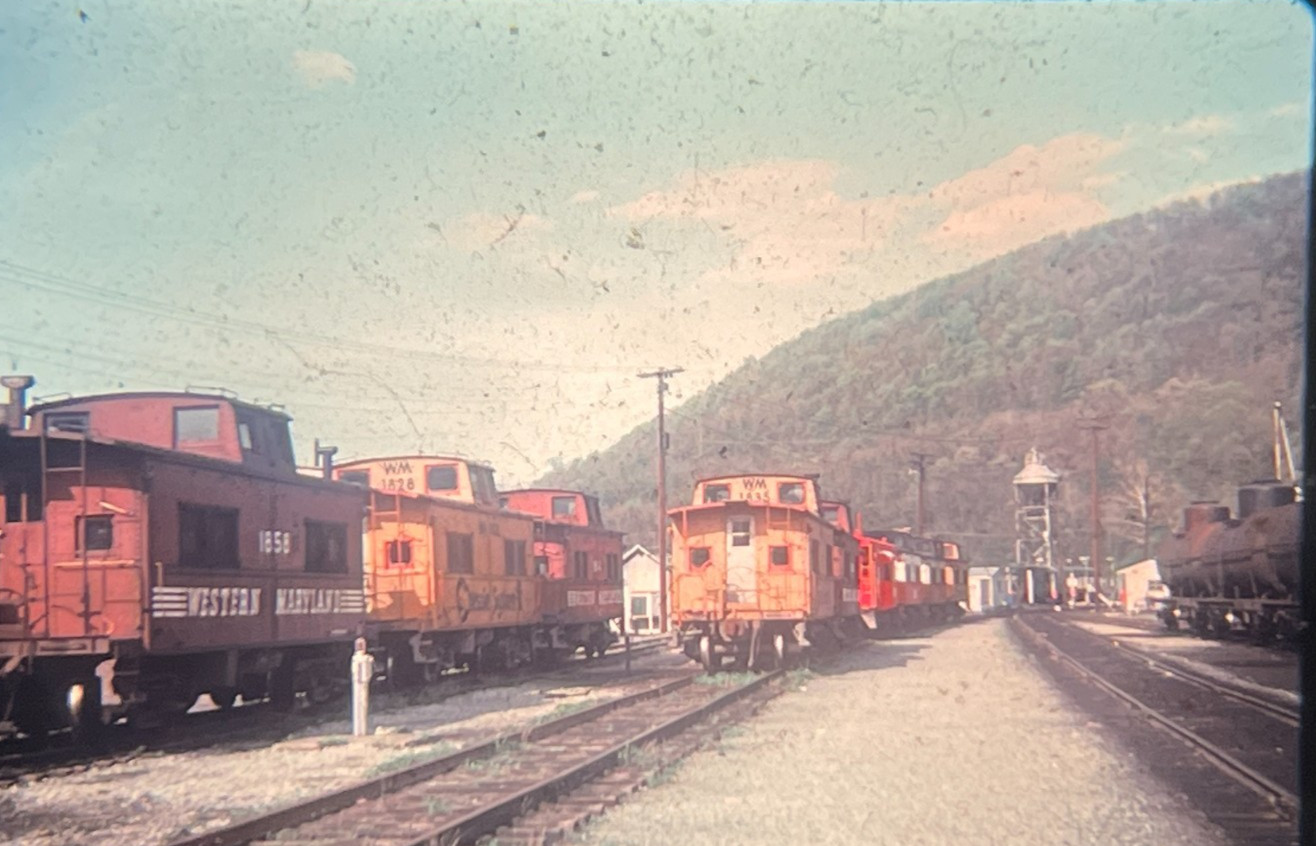 Western Maryland / Chessie System Railroad Cabooses Ridgely, WV 35mm Photo Slide