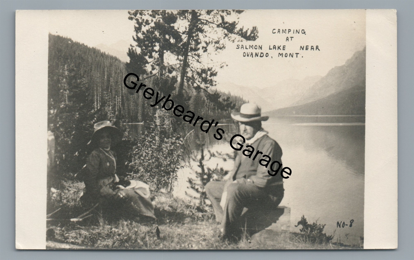 RPPC Camping at Salmon Lake near OVANDO MT Montana Vintage Real Photo Postcard RPPC Camping at Salmon Lake near OVANDO MT Montana Vintage Real Photo Postcard
