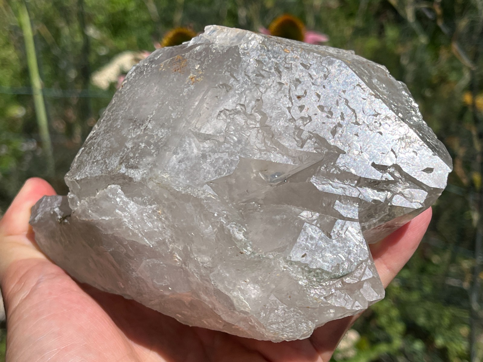 Huge Quartz Crystal included with Epidote - Murrieta, Riverside Co., California