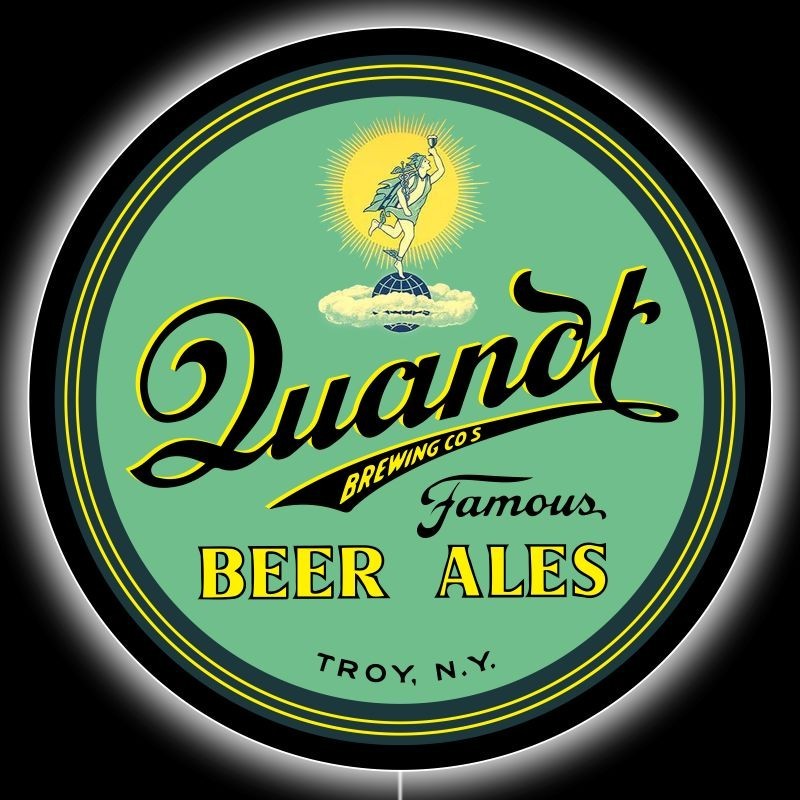 Quandt Beer & Ale of Troy New York New LED Hanging Lighted Sign: 36\