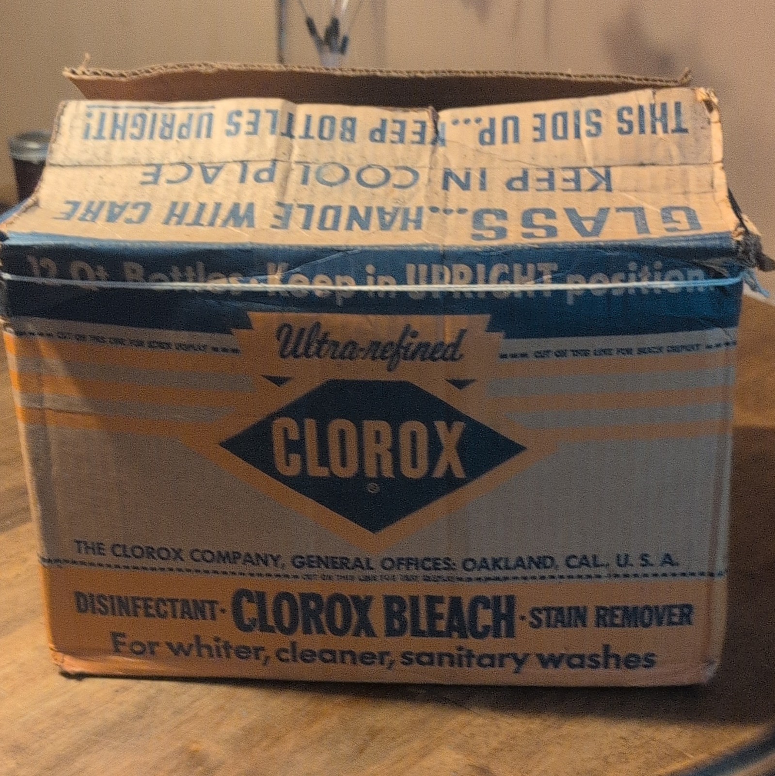 Vintage 1940-1957 Clorox Bleach Advertising Box Cardboard