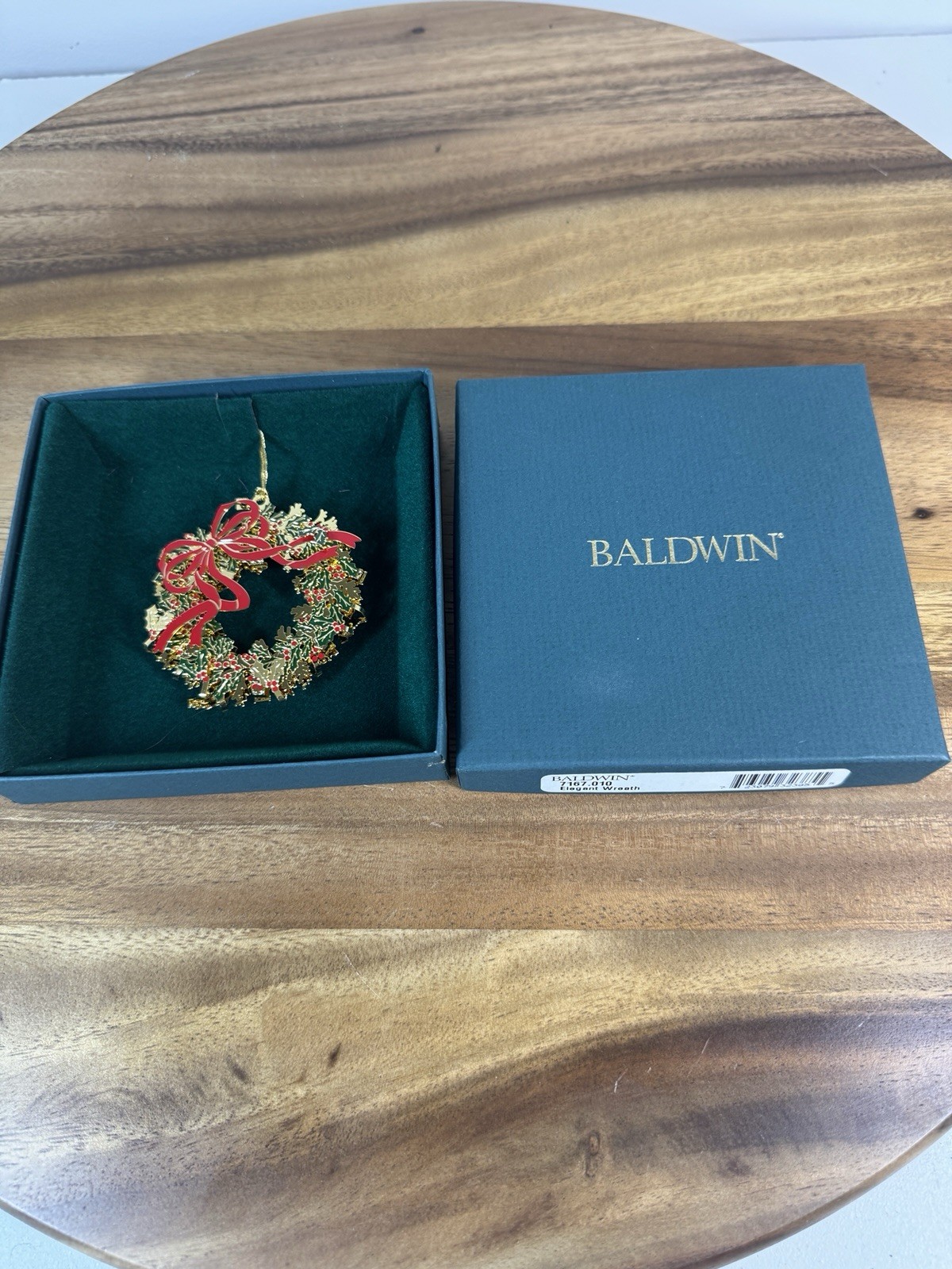 Vintage Baldwin Brass Elegant Wreath w/24kt Gold Finish Ornament 1998 NIB Vintage Baldwin Brass Elegant Wreath w/24kt Gold Finish Ornament 1998 NIB