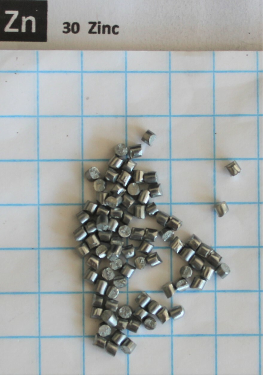 10 gram Zinc metal pellets 99.99% pure element 30 sample