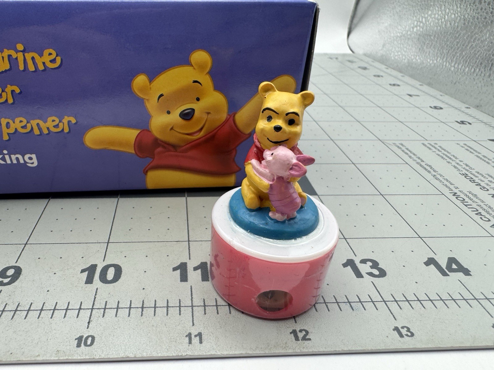 Disney Winnie The Pooh - Pooh And Piglet Stamp Figurine With Pencil Sharpener