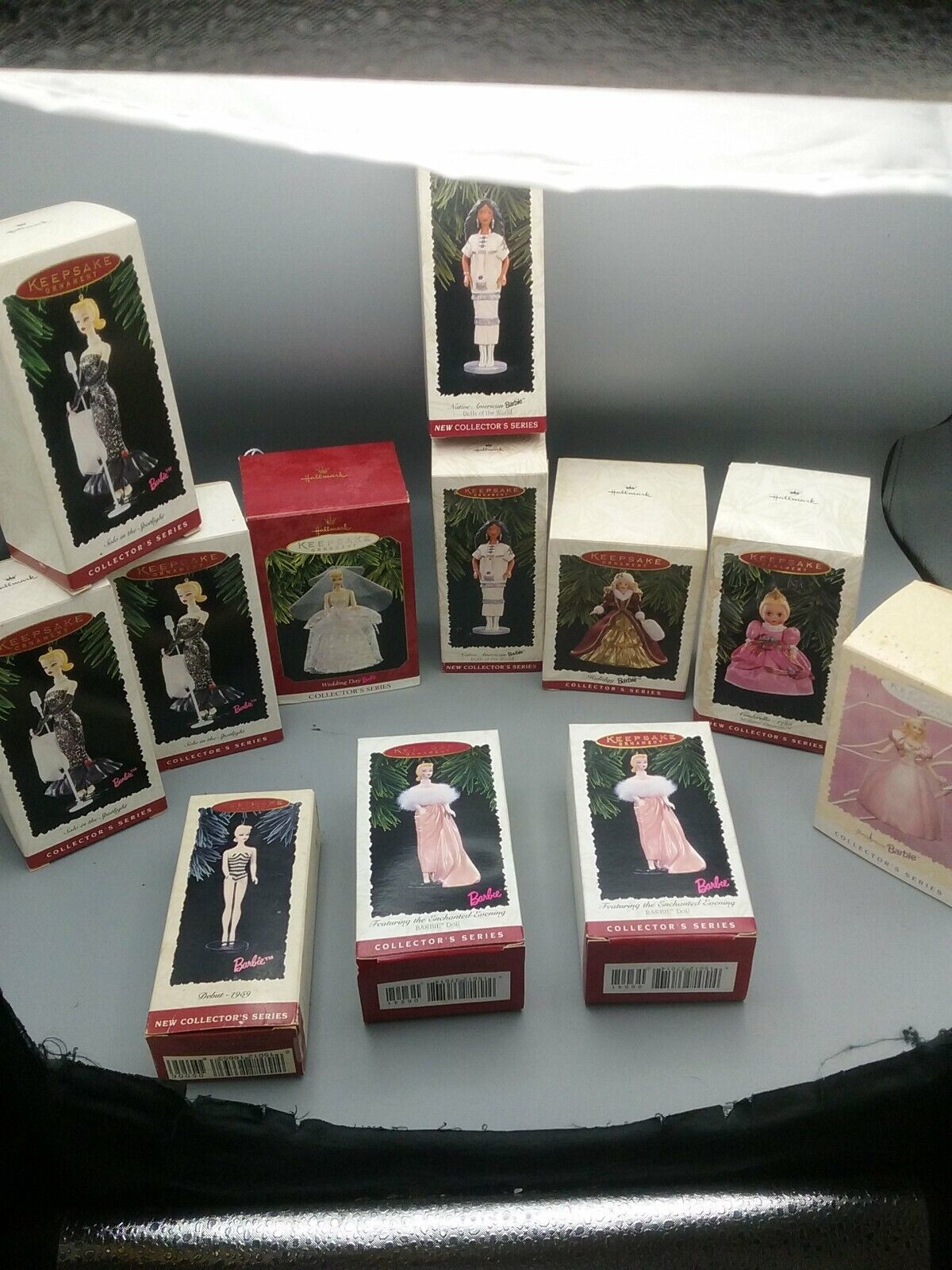 Hallmark Collector\'s Series Barbie Keepsake Ornament LOT of 12 NEW OPEN BOX