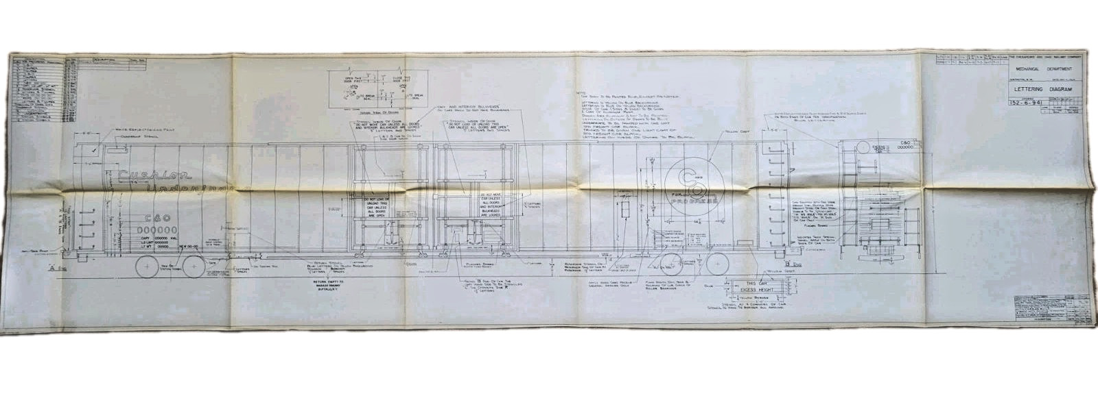 Original Blueprint  Chesapeake & Ohio (C&O) Railroad 17