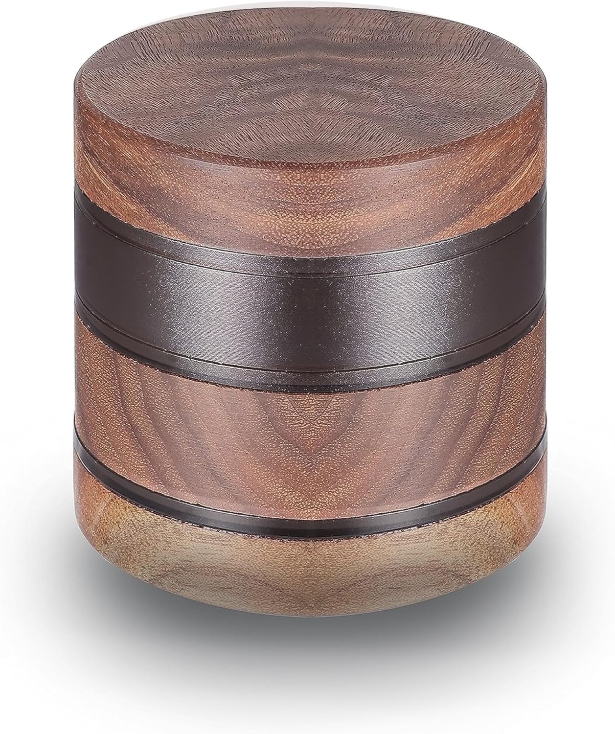 2.5inch Walnut Solid Wood Metal Herbal Herb Spice Grinder Crusher in Black 2.5inch Walnut Solid Wood Metal Herbal Herb Spice Grinder Crusher in Black