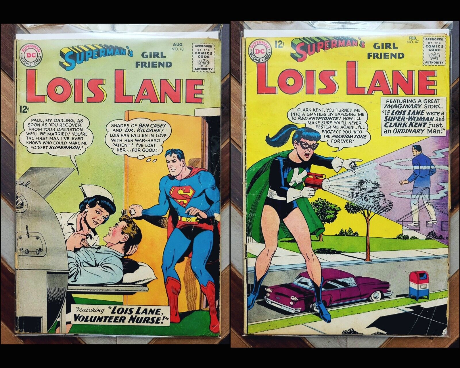 SUPERMANS GIRLFRIEND Lois Lane #43, 47 (DC 1963) Silver Age SCHAFFENBERGER Art