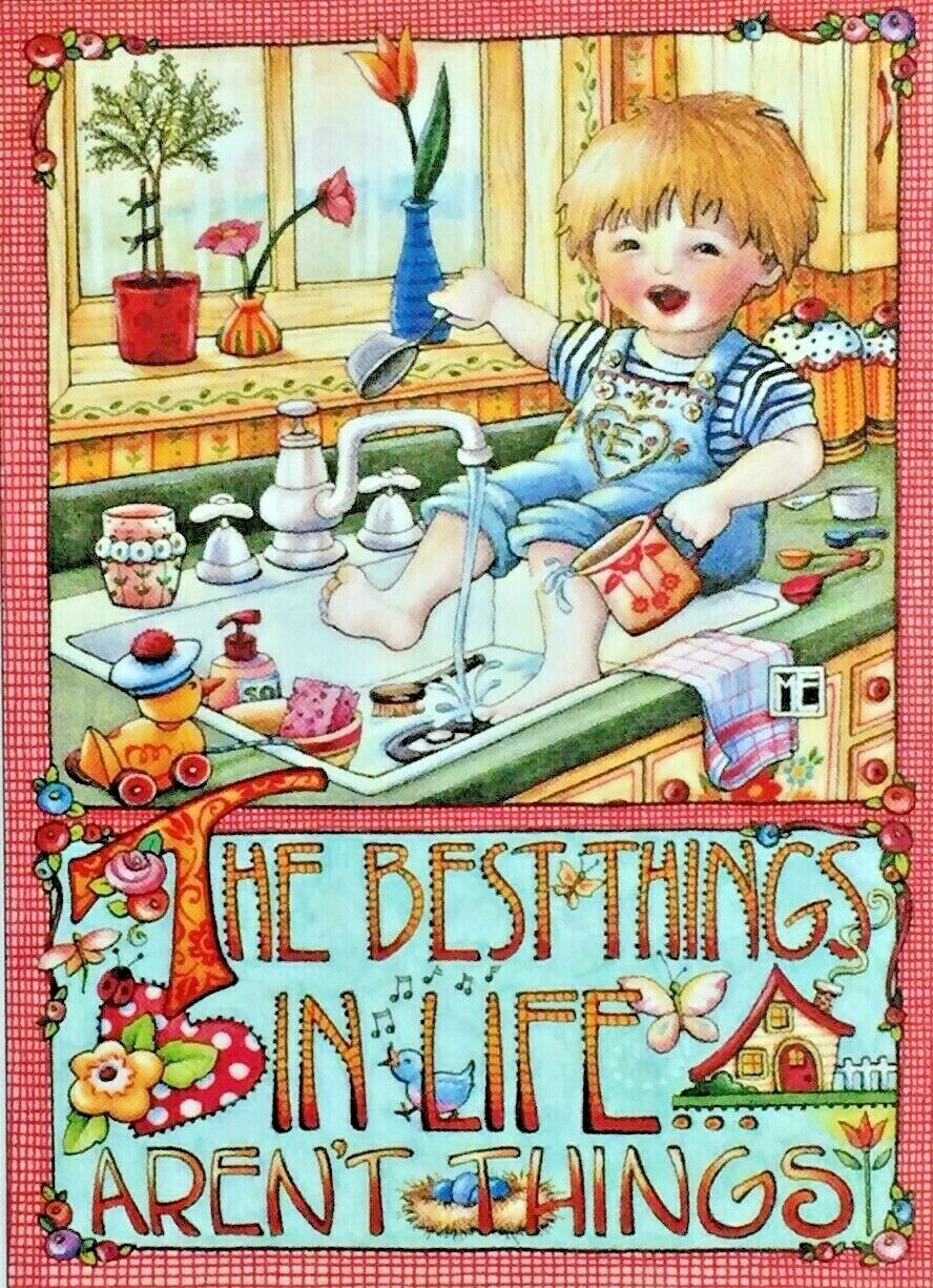 Mary Engelbreit Handmade Magnet-The Best Things In Life Aren't Things