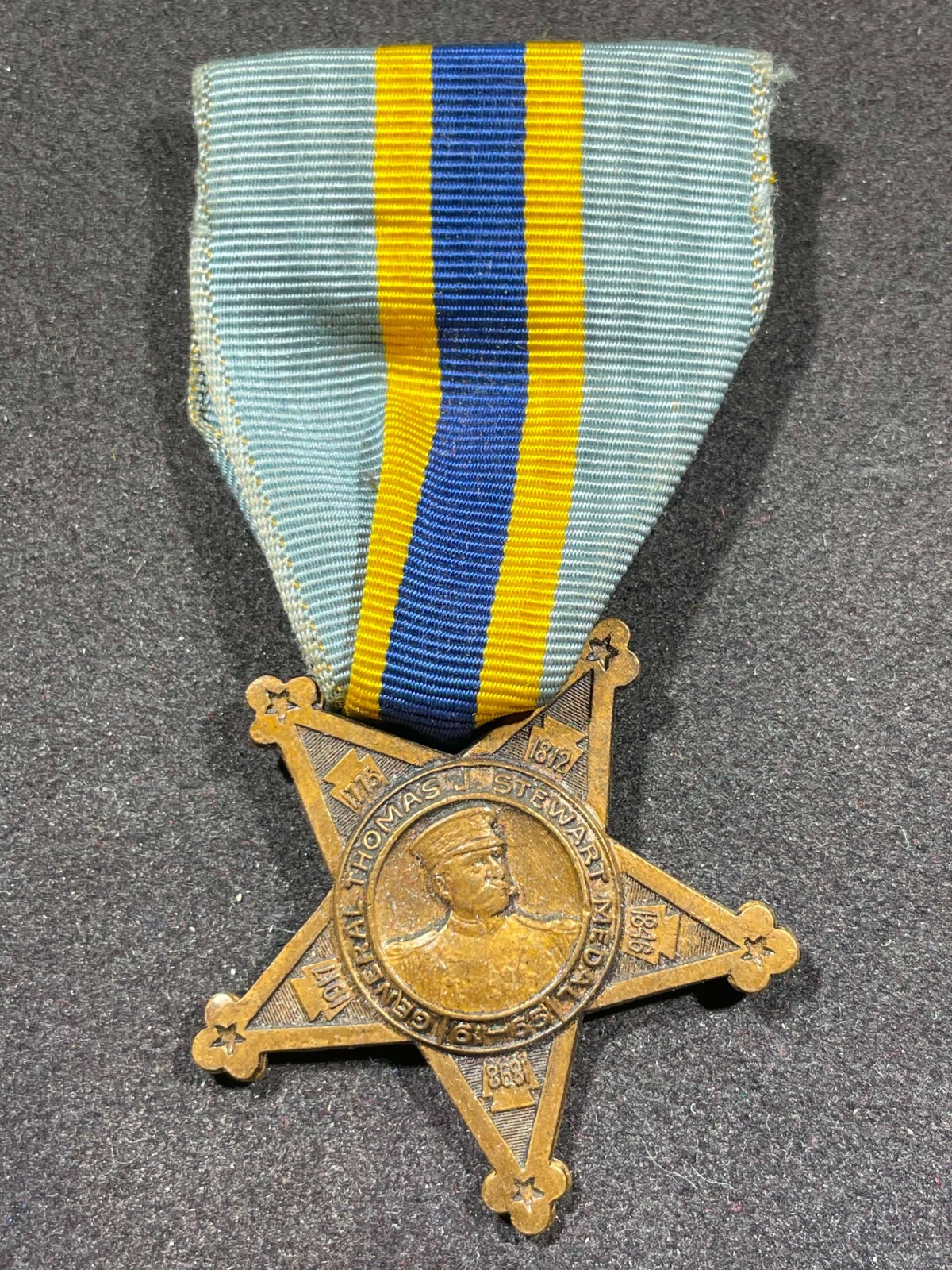 WW1 WWI US Army Military PA Pennsylvania National Guard General Stewart Medal