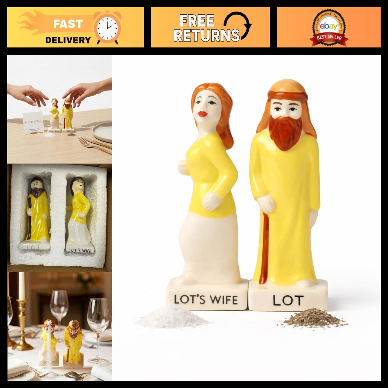 Biblical Salt and Pepper Shaker Set - 4\