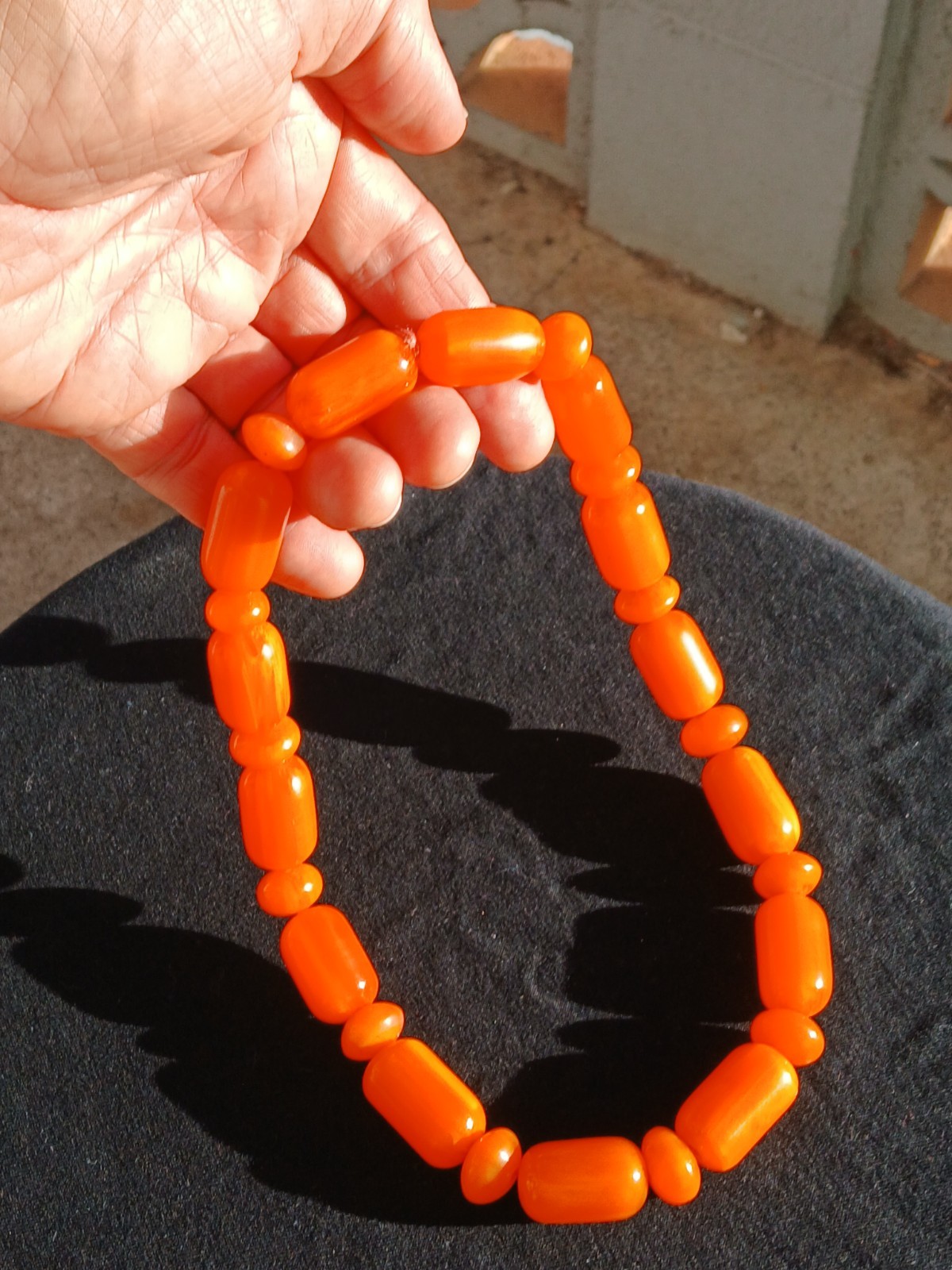 Vintage Amber Prayer Beads Butterscotch Amber Beads ESTATE FIND Not Bakelite