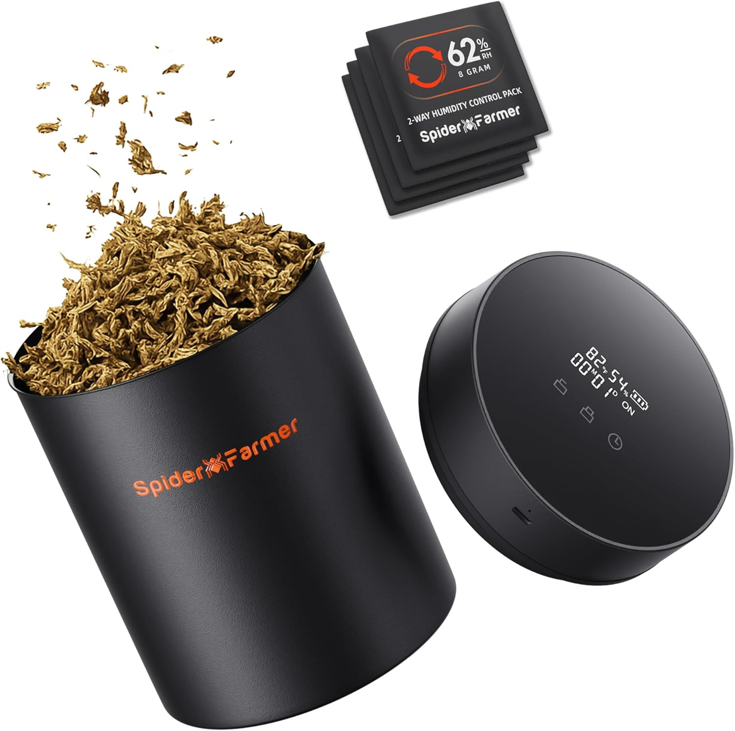 New Auto-Cure Smart Jar, 2L Portable Vacuum Seal Container with 4 X 62% Humidity