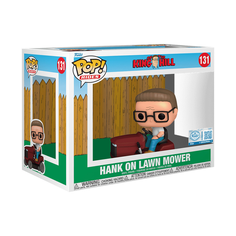 KING OF THE HILL FUNKO POP RIDES HANK ON LAWN MOWER #131 NEW