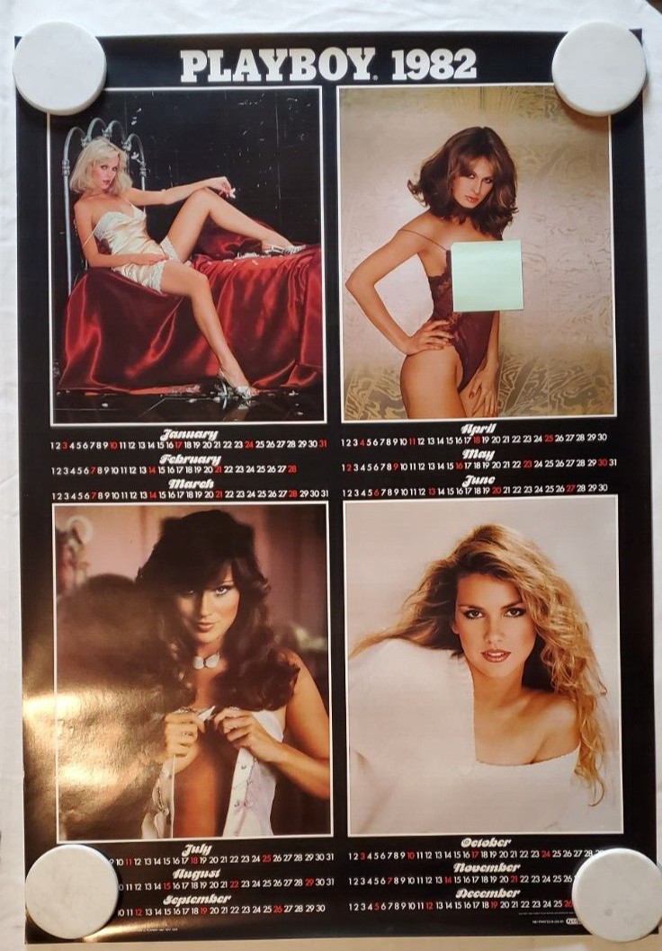 PLAYBOY 1982 Calendar & Poster, Rolled LARGE VERSION 27x39, RARE, NM