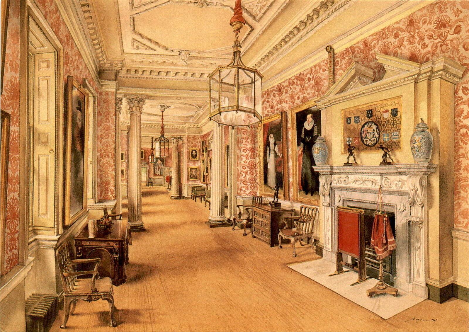 Long Gallery 1987 Postcard: British Heritage Artistry