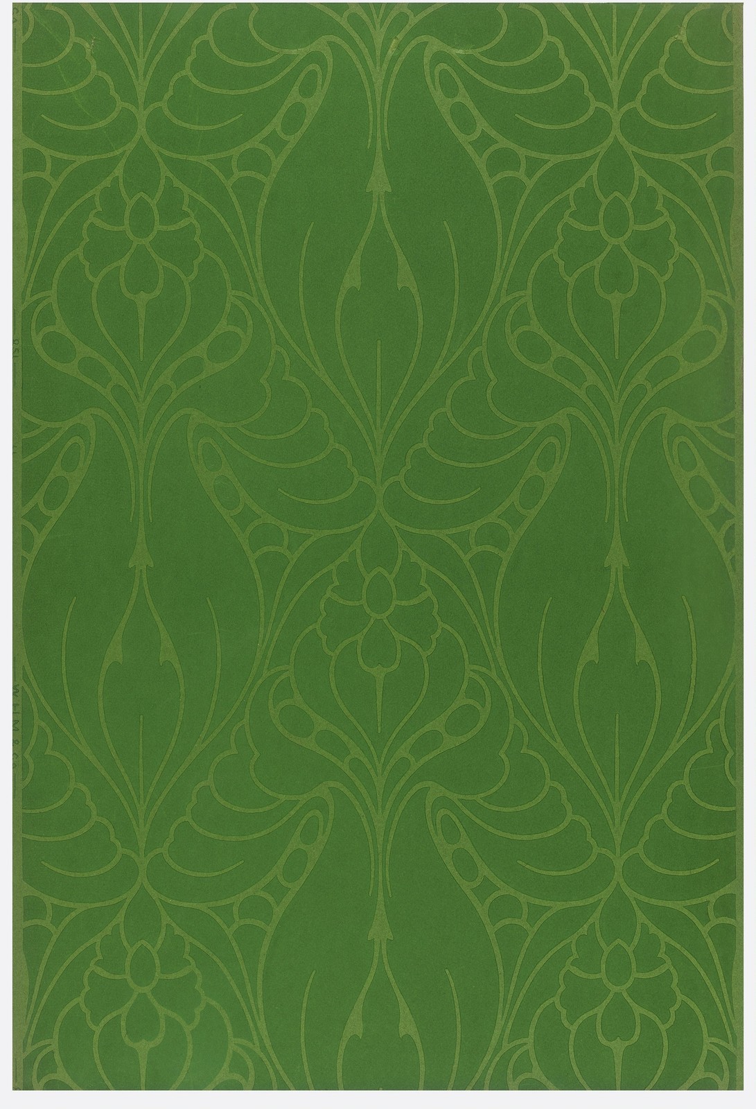 W.H. Mairs Vintage 1900s Sidewall Sample Botanical Pattern Reprint Wall Art