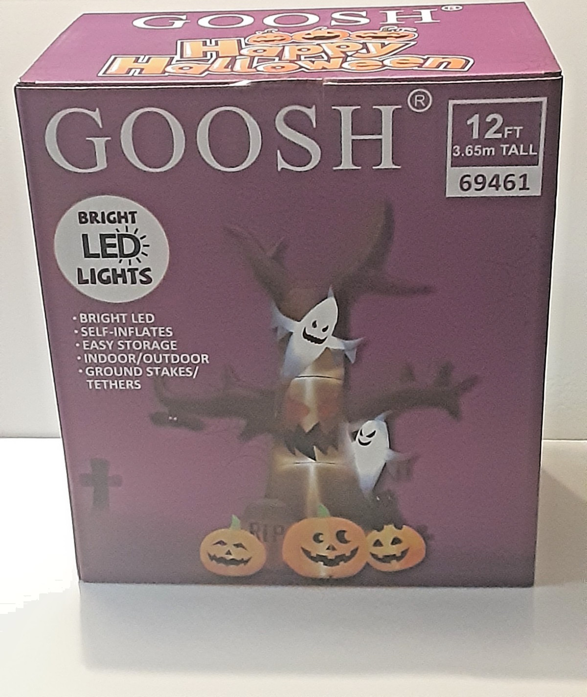 GOOSH 12 FT Halloween Inflatable Haunted Tree w/ LED Lights Outdoor Yard Decor GOOSH 12 FT Halloween Inflatable Haunted Tree w/ LED Lights Outdoor Yard Decor