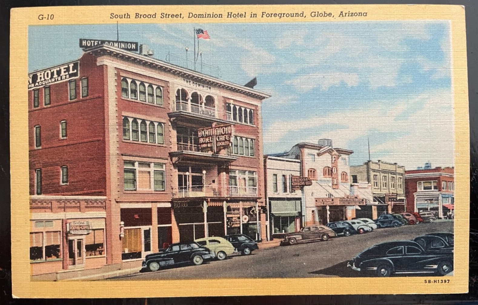 Vintage Postcard 1935 South Broad Street, Dominion Hotel Globe, Arizona (AZ) Vintage Postcard 1935 South Broad Street, Dominion Hotel Globe, Arizona (AZ)