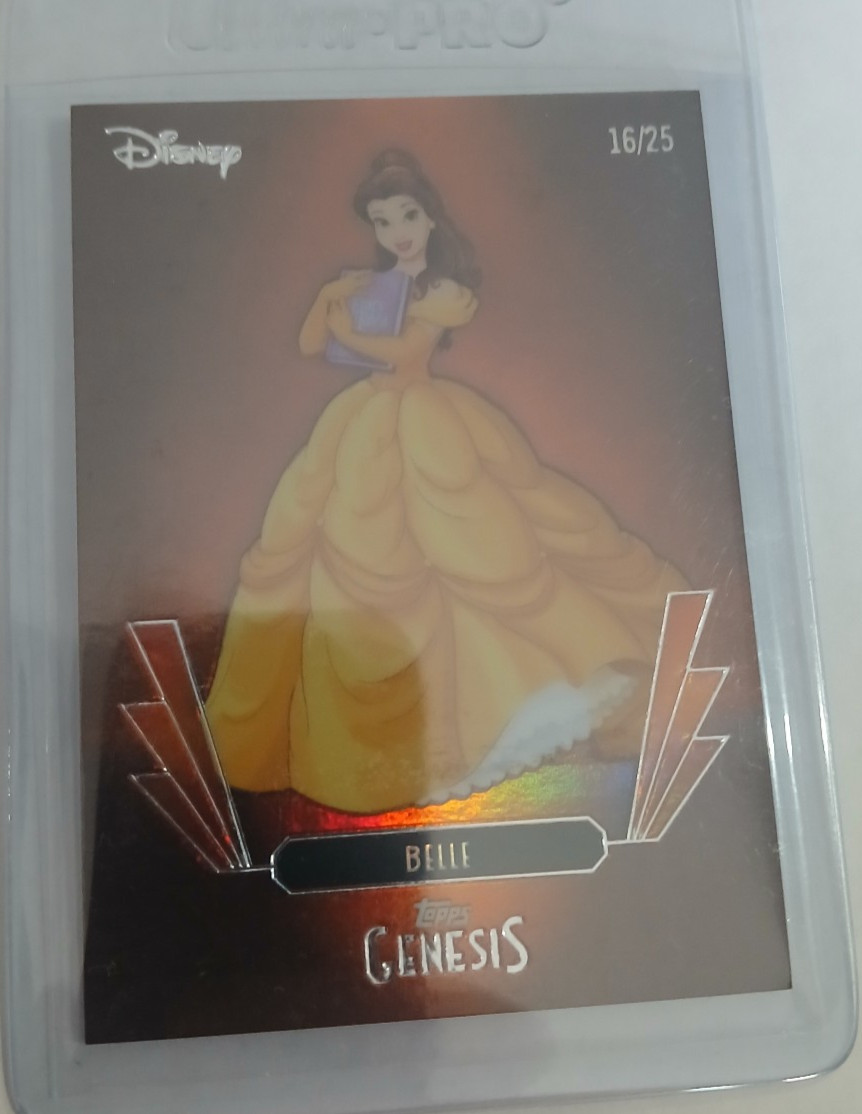 2025 Topps Disney Genesis #33 Belle Orange Foil /25 2025 Topps Disney Genesis #33 Belle Orange Foil /25