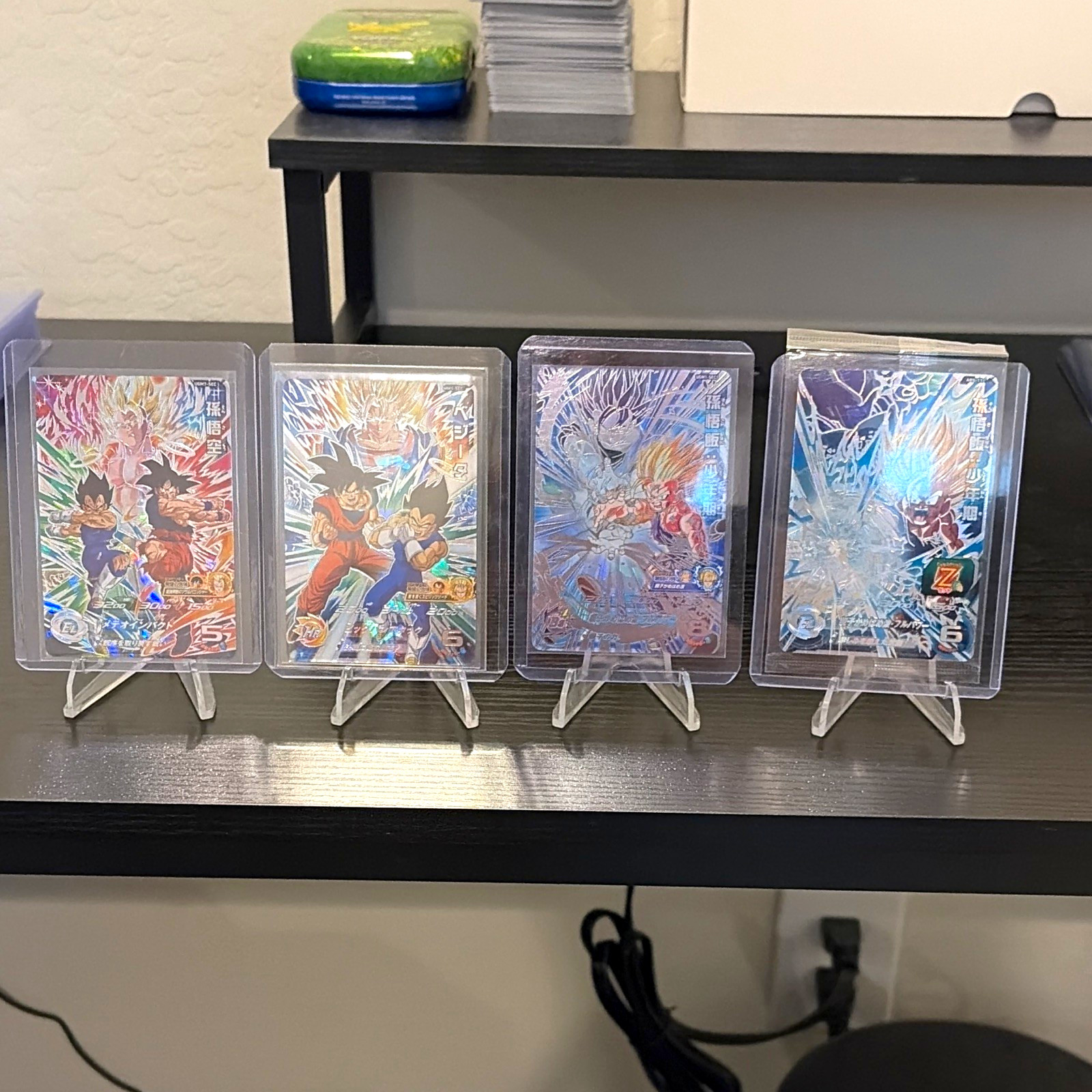 Bandai Super Dragon Ball Heroes Goku Vegeta Japanese Holo Dragon Ball Z 4 Cards