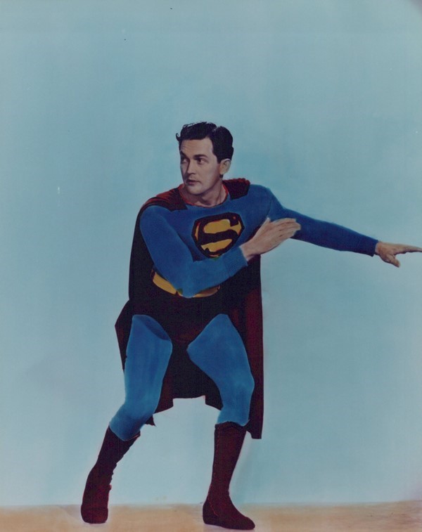 Superman 1940\'s 1950\'s movie serial Kirk Alyn pose vintage 8x10 inch photo