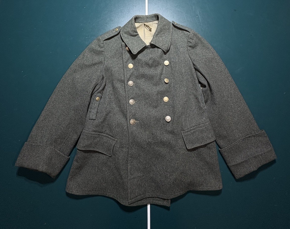 Vintage 1930s Swiss Army Medic Jacket Wool Military Pea Coat Medium Rare EUC