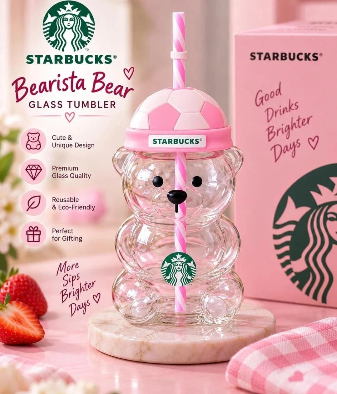 2026 100% Authentic Starbucks x Peanuts Snoopy Glass Cup Brand NewHalloween Gift