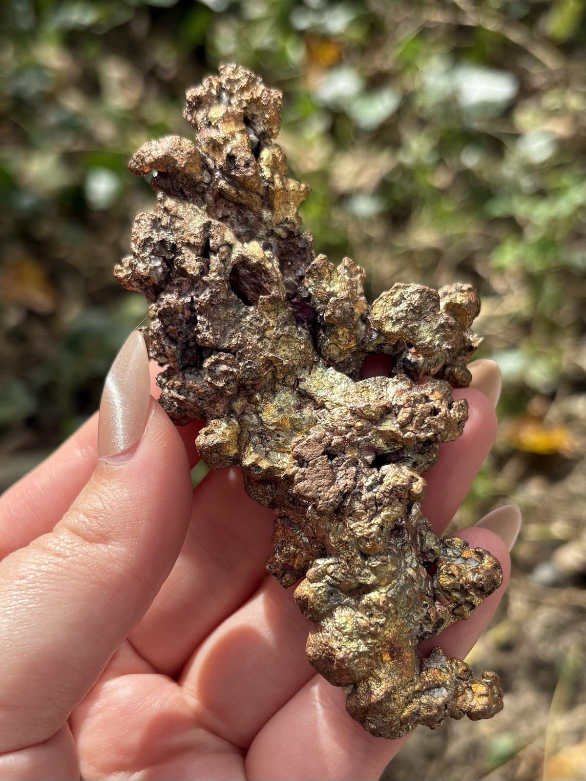 Natural Native Copper Ore Specimen- Beautiful 4” Raw Michigan Copper Crystal