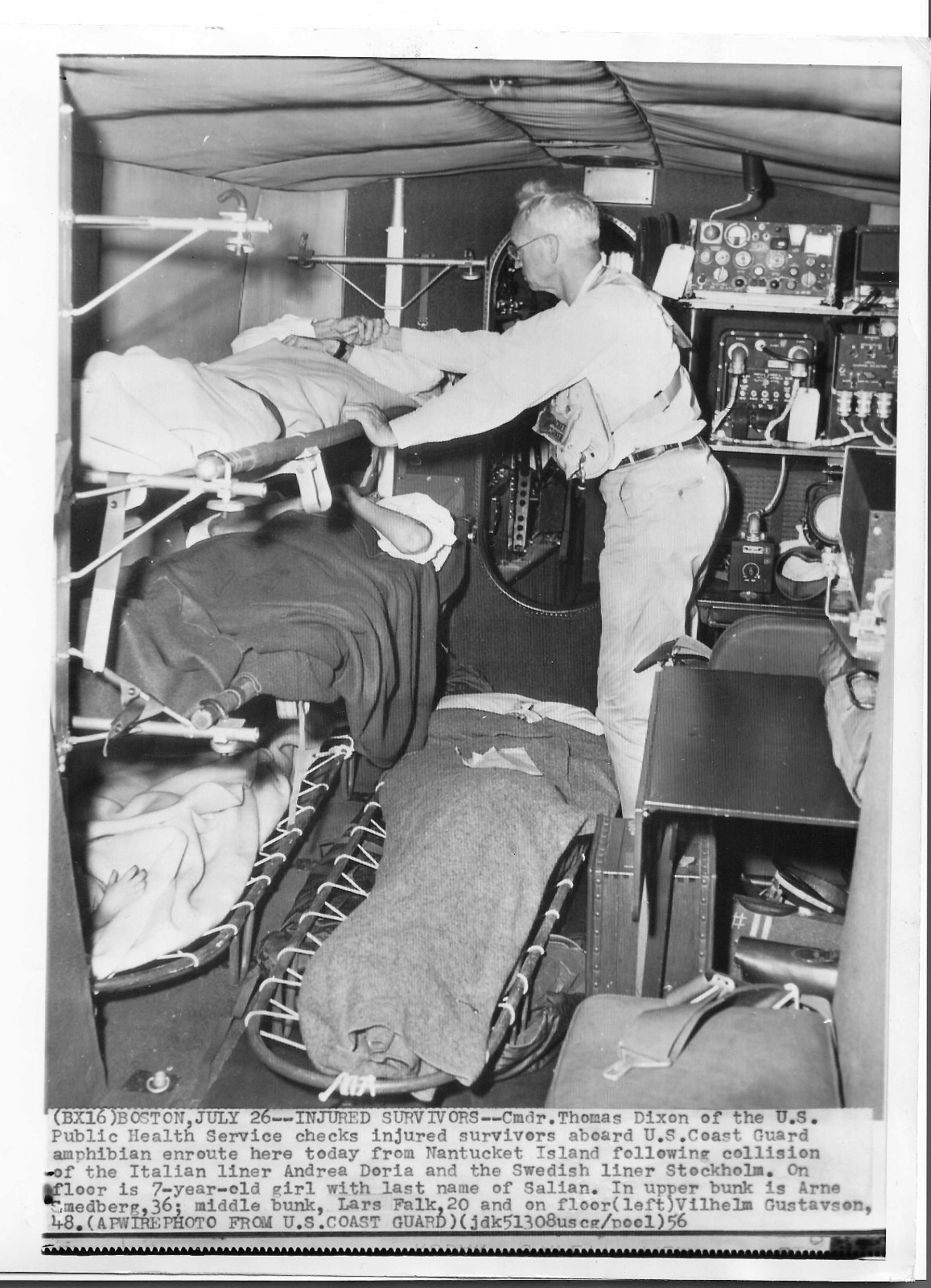 Andrea Doria Rescued Vintage Photo 1956 Press Sinking Cruise Liner SS Ship Ocean Andrea Doria Rescued Vintage Photo 1956 Press Sinking Cruise Liner SS Ship Ocean