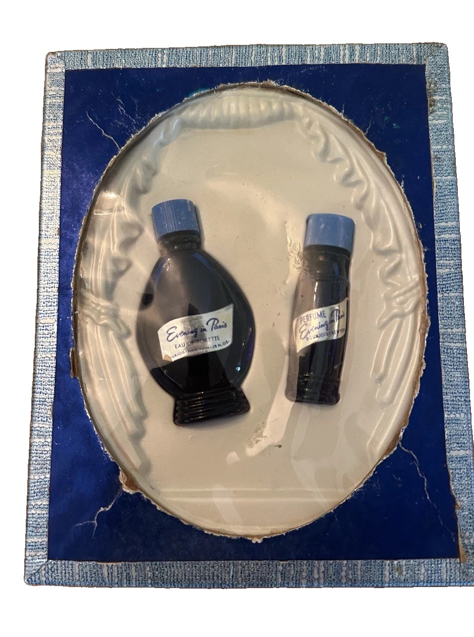 Bourjois Evening in Paris 2 Piece Gift Set Cobalt Blue Bottles