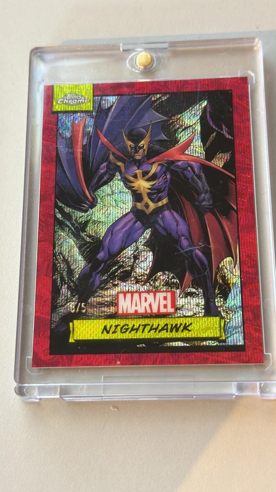 Topps Chrome Marvel 2024 NIGHTHAWK /5 True Red Wave