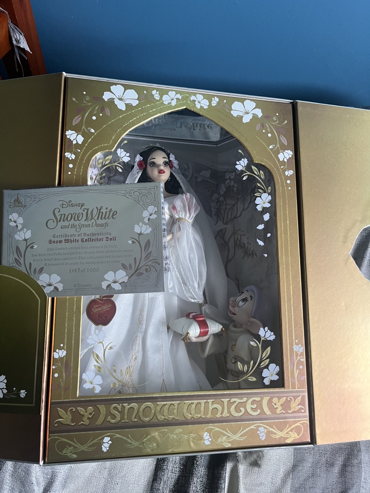 D23 2022 Snow White Seven Dwarfs Limited LE #467 Of 1000 Collector Doll W/ Dopey