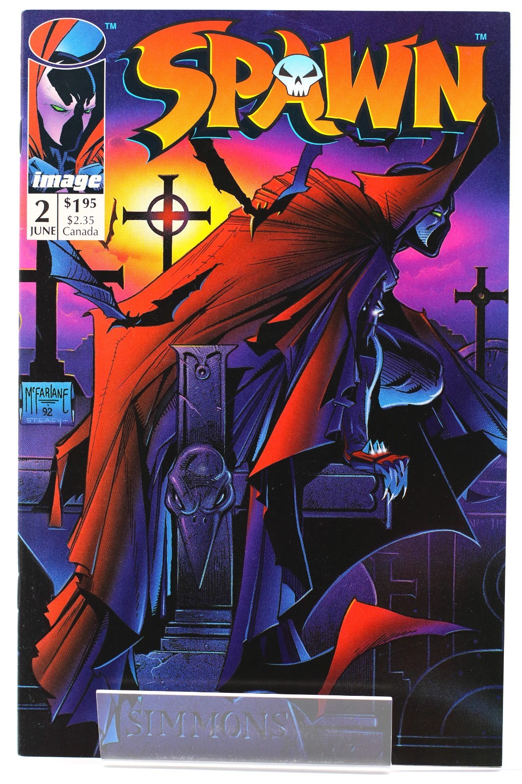 SPAWN #2 • [9.0] • 1992 • Todd McFarlane • IMAGE COMICS • 1st Violator/Clown