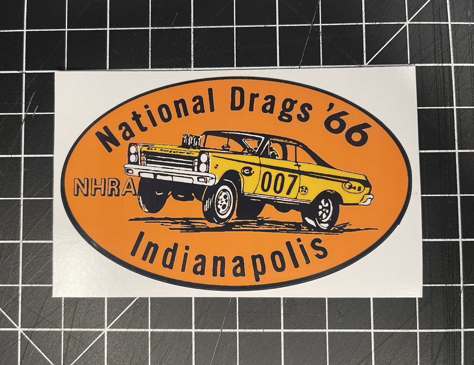 NEW National Drags 66\' W VINYL Racing Decal Vintage NHRA STICKER