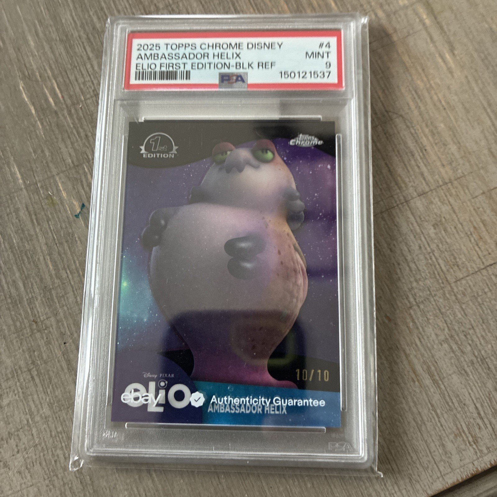 Topps Chrome Disney Elio Ambassador Helix EL-4 Black Refractor PSA 9 /10 Pop 1