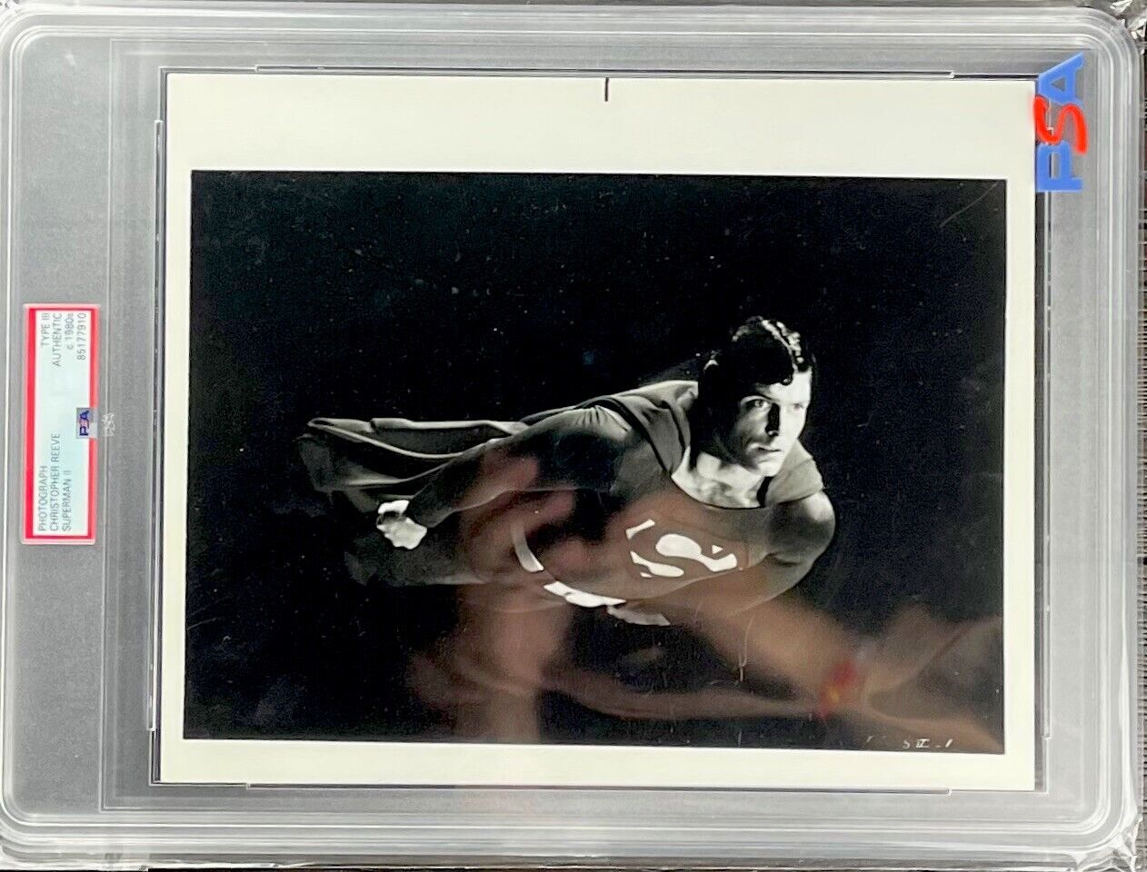 Superman 2 Christopher Reeve 1980 PSA Authentic Type 3l Photo Warner Brothers