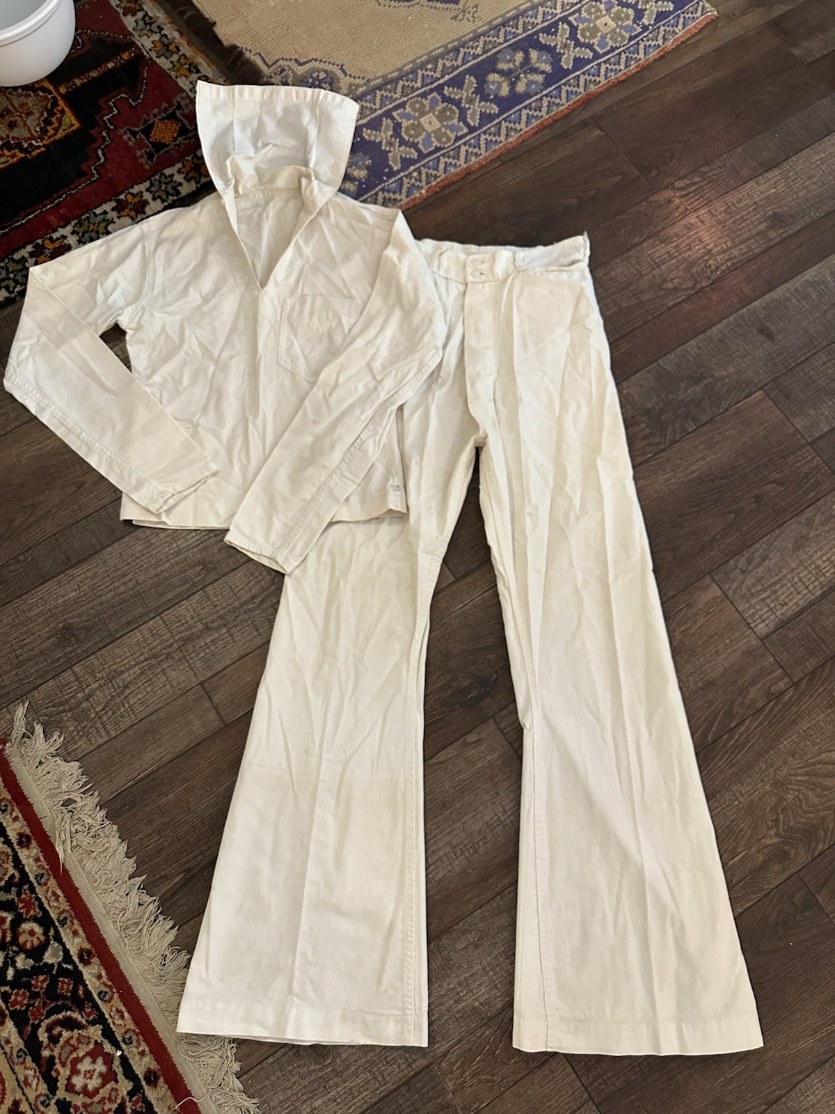 Vintage WWII US Navy ABBOT Sailor Uniform 2 Shirts 1 Pant Hat Bag Crackerjack Vintage WWII US Navy ABBOT Sailor Uniform 2 Shirts 1 Pant Hat Bag Crackerjack