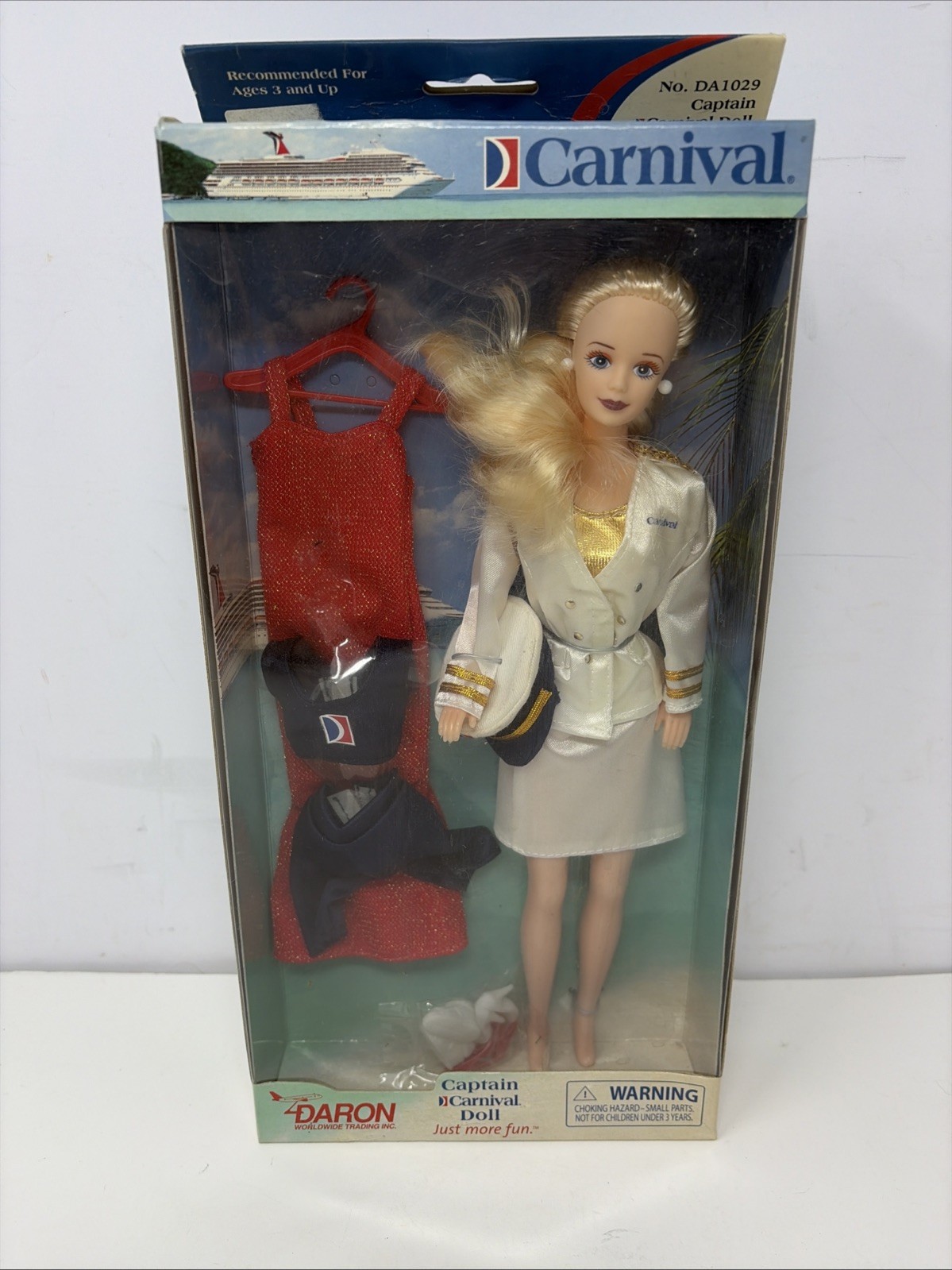 Vintage Daron Worldwide Trading Carnival Cruise Line Ship Captain Doll No.DA1029