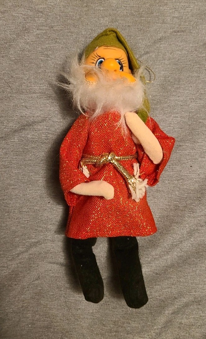 Vintage Jestia 725 TKR Grumpy Dwarf Doll Elf Gnome JAPAN Snow White? 8 Inches 