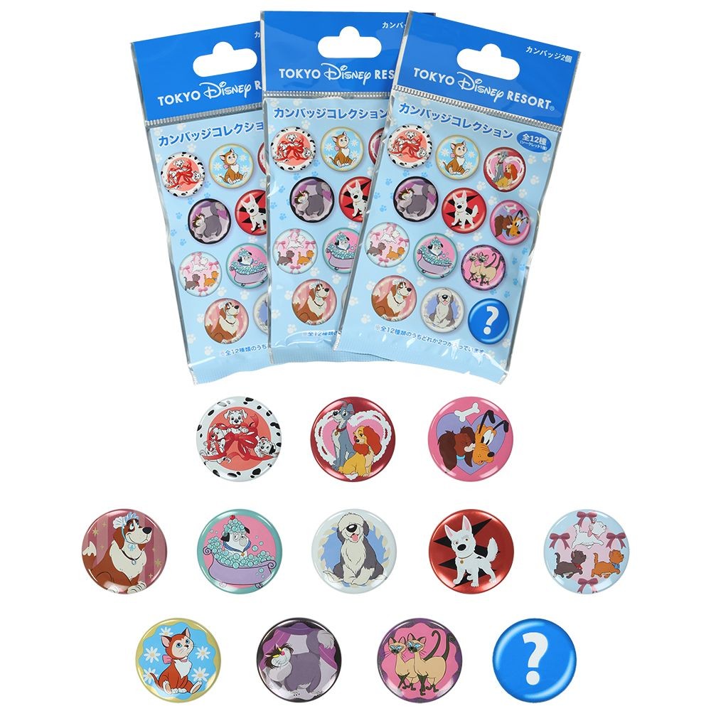 Tokyo Disney Resort Can Badge Collection Set of 2 Japan New