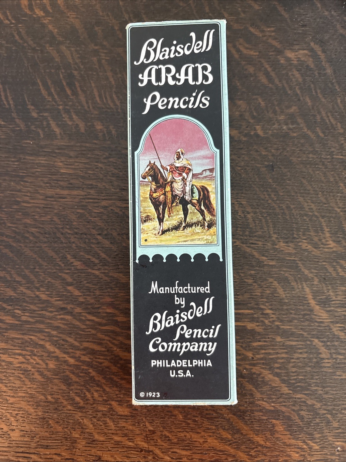 Antique Blaisdell Arab No. 2 3/6 Pencils with the Box - Intact Set of 12 Pencils
