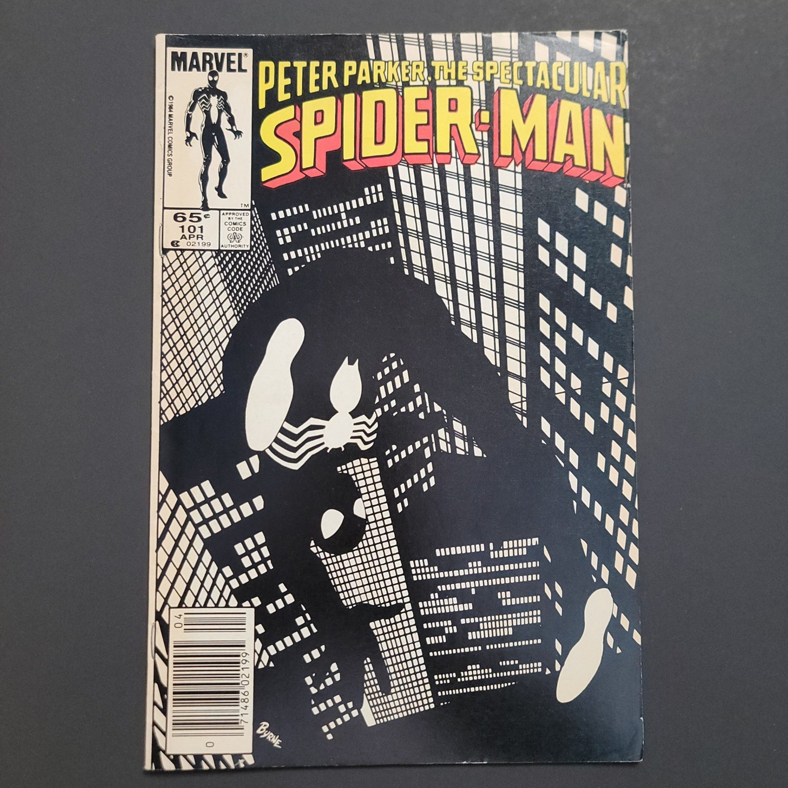 Spectacular Spider-Man #101 Marvel Comics Black Suit John Byrne Cover (1985)