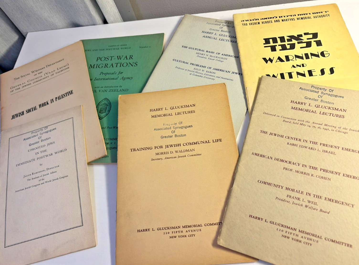 Vintage Lot of Jewish History & Post-War Reports (1940s) Vintage Lot of Jewish History & Post-War Reports (1940s)