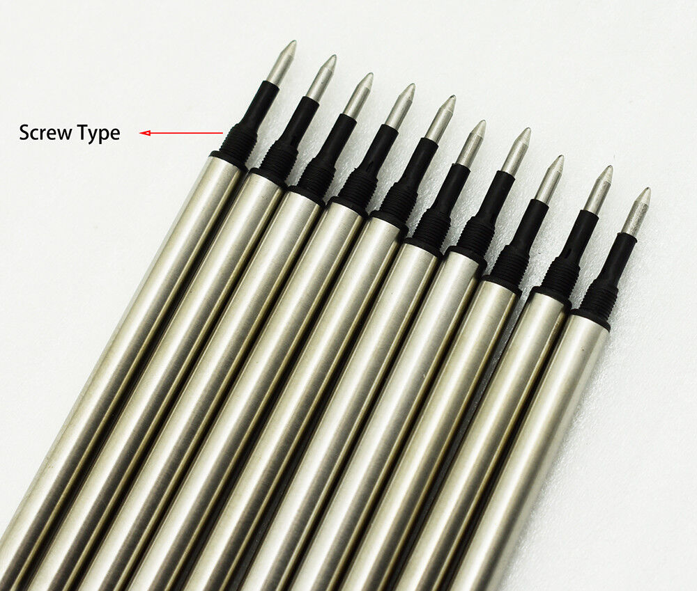 10 PCS Jinhao Rollerball Pen Ink Refills , Screw Type 0.7 mm - Black Color
