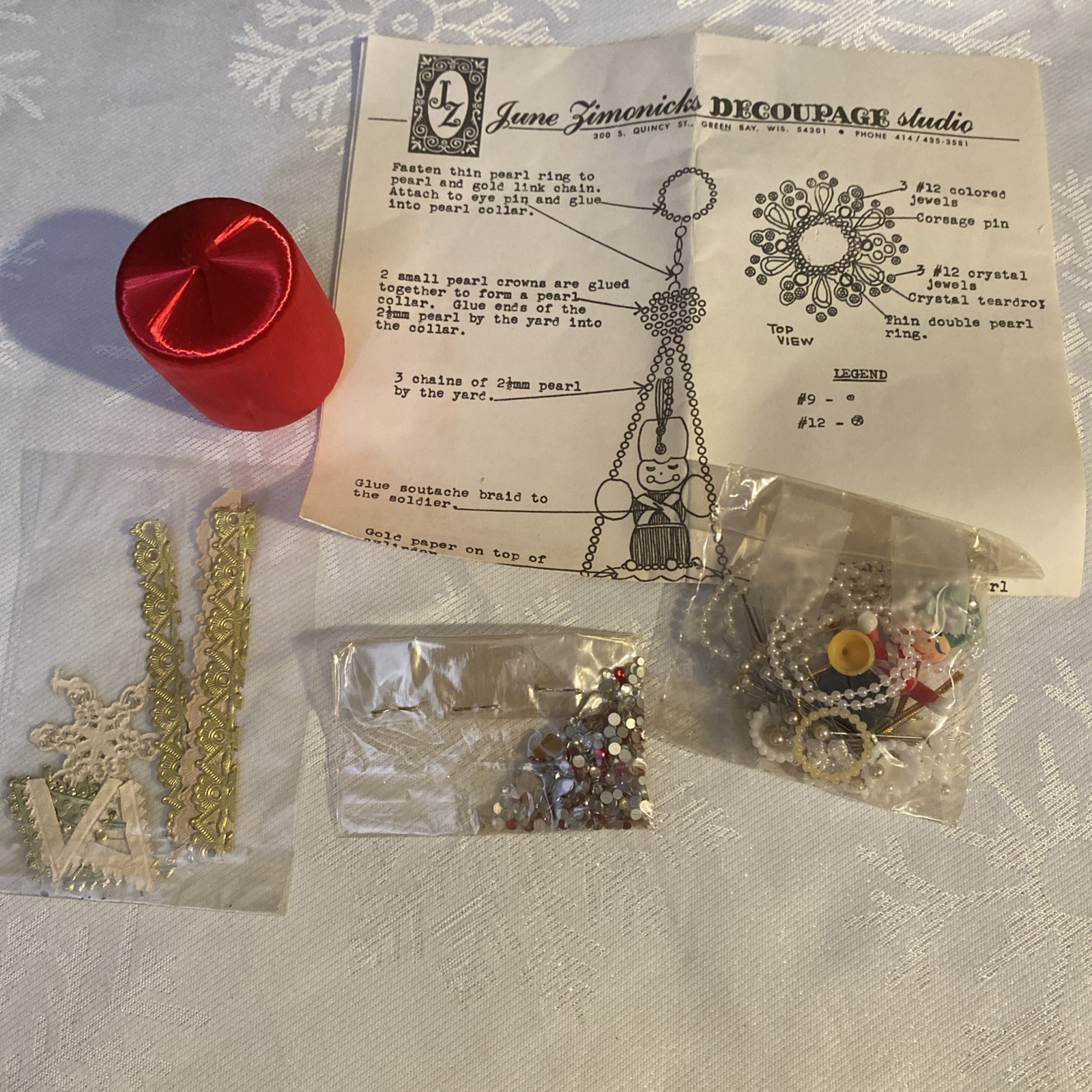 June Zimonick Vintage Ornament Kit  TOY SOLDIER # 26 Open Kit